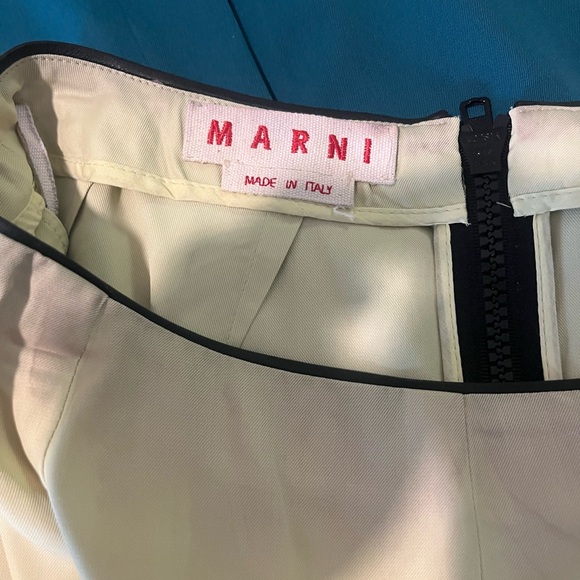 Marni skirt with leather trim A line - Picture 6 of 9